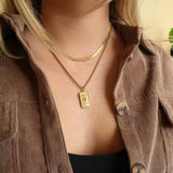 18K Gold-Plated Tarot Card Necklace - Trendsi - Flyclothing LLC