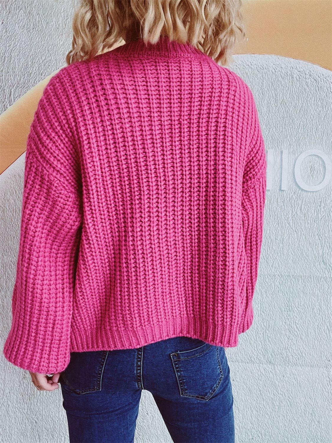 Button Up Long Sleeve Cardigan - Trendsi