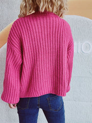 Button Up Long Sleeve Cardigan - Trendsi