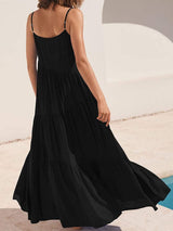 Full Size Ruched Tiered Spaghetti Strap Dress - Trendsi - Flyclothing LLC