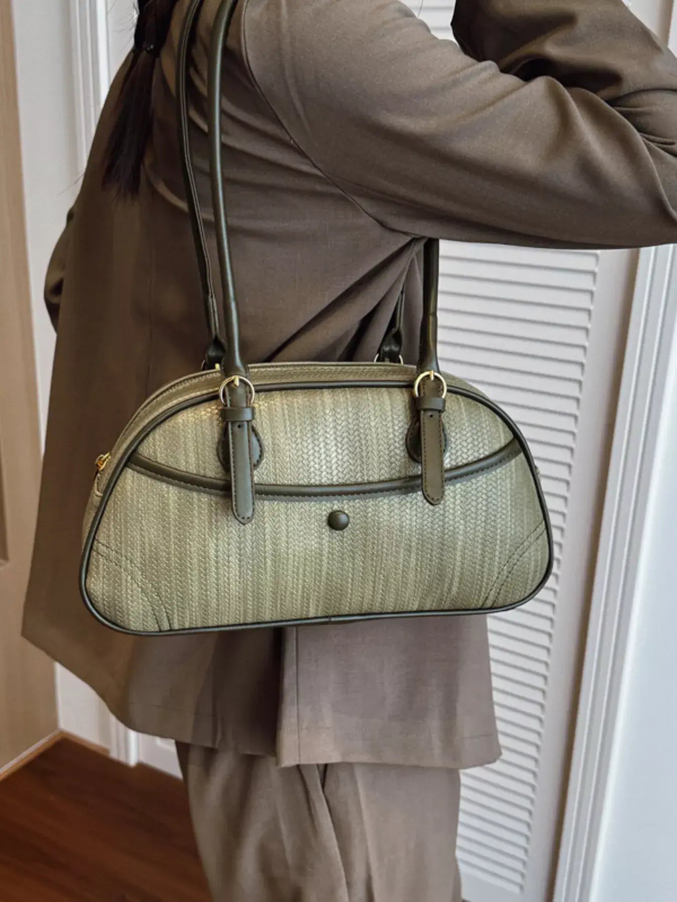 Vintage Buckle Shoulder Bag - Trendsi - Flyclothing LLC