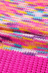 Colorful Knit Crew Neck Sweater - Trendsi - Flyclothing LLC