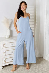 Basic Bae Full Size Spaghetti Strap V-Neck Jumpsuit - ShopBasicbae - Flyclothing LLC