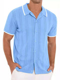 Men's Full Size Button Down Short Sleeve Shirt Plus Size - Trendsi - Flyclothing LLC