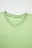 Loose V Neck Half Sleeve Tee and Drawstring Shorts Plus Size - Trendsi - Flyclothing LLC