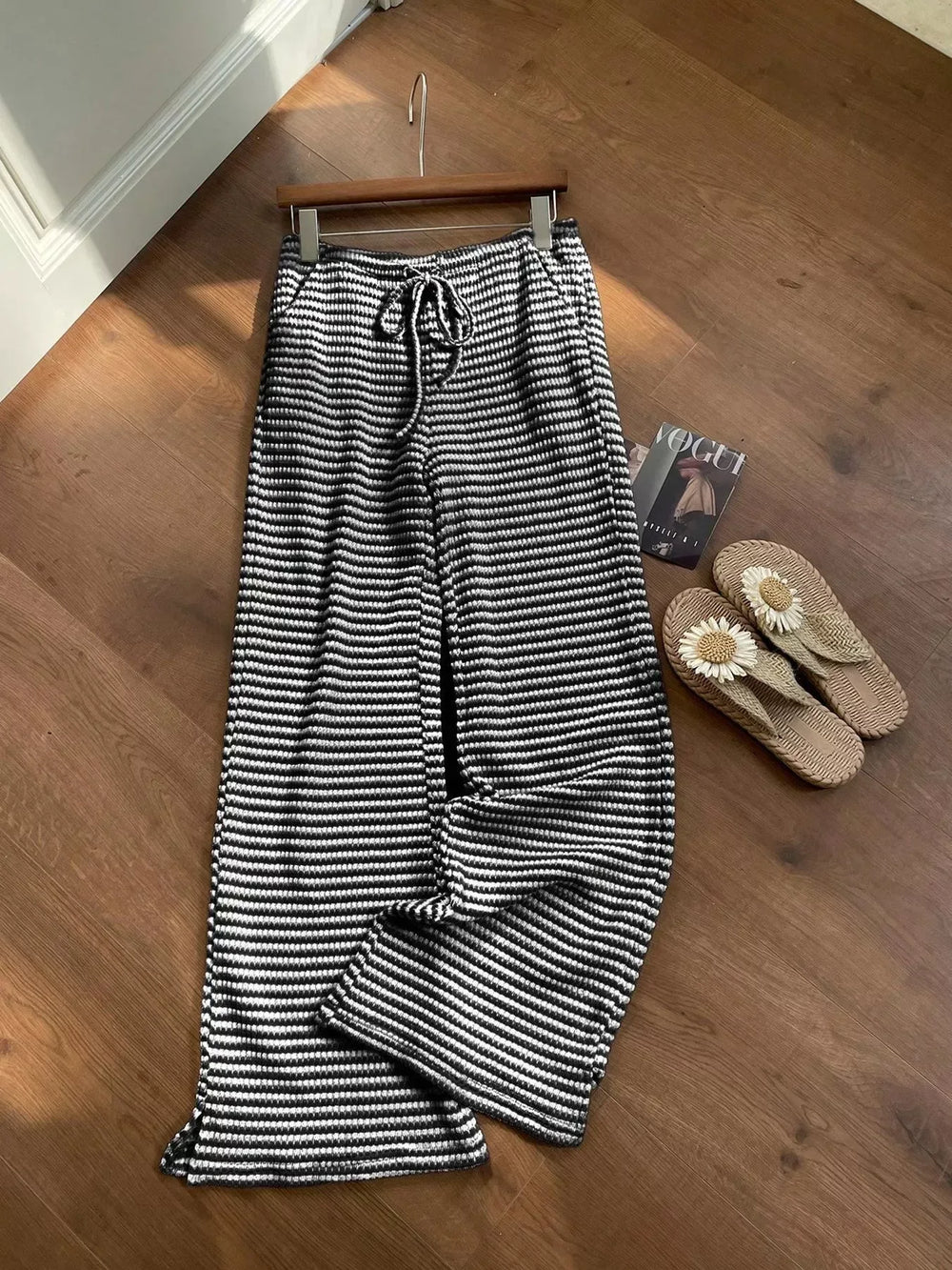 Drawstring Wide Leg Pants - Trendsi - Flyclothing LLC