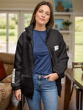 Full Size Turtleneck Zip Up Long Sleeve Sherpa Jacket - Trendsi - Flyclothing LLC