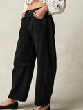 Wide Leg Jeans with Pockets - Trendsi