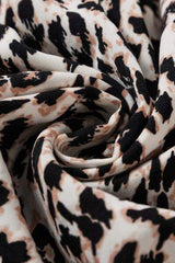 Leopard Notched Long Sleeve Maxi Dress - Trendsi - Flyclothing LLC