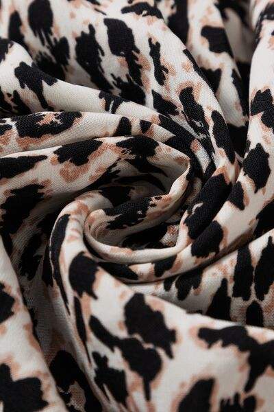 Leopard Notched Long Sleeve Maxi Dress - Trendsi - Flyclothing LLC