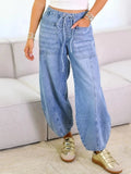 Tied Wide Leg Jeans - Trendsi