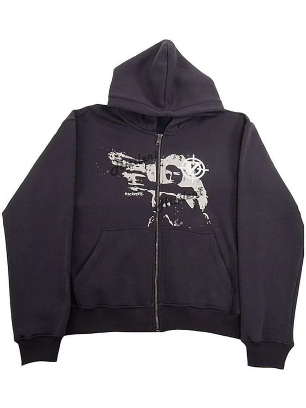 Men's Graphic Zip Up Long Sleeve Hoodie - Trendsi