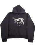 Men's Graphic Zip Up Long Sleeve Hoodie - Trendsi