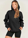 Dropped Shoulder Long Sleeve Hoodie - Trendsi - Flyclothing LLC