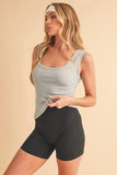 Aemi+Co Square Neck Wide Strap Tank - Trendsi
