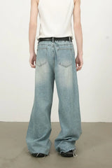 Men's Raw Hem Distressed Jeans - Trendsi - Flyclothing LLC