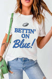 Letter Graphic Round Neck Short Sleeve T-Shirt - Trendsi - Flyclothing LLC