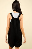 VERY J Tie Shoulder Front Pocket Romper - Trendsi