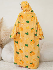 Fuzzy Pocketed Long Sleeve Hooded Lounge Dress - Trendsi