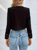 Open Front Long Sleeve Jacket - Trendsi