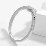 925 Sterling Silver Zircon Cross Ring - Trendsi - Flyclothing LLC
