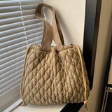 Drawstring Bubble Texture Tote Bag - Trendsi - Flyclothing LLC