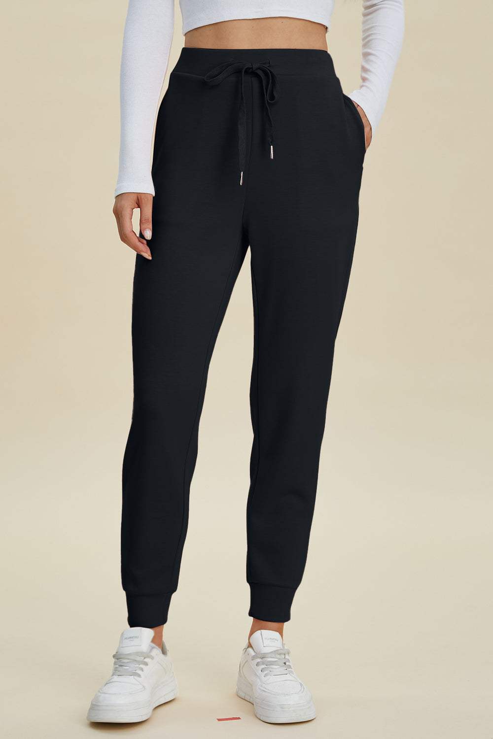 Basic Bae Full Size Air Scuba Drawstring High Waist Joggers - Trendsi - Flyclothing LLC