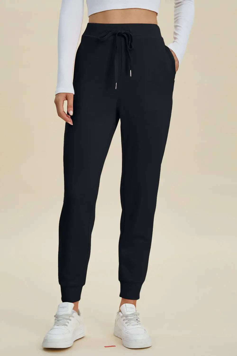 Basic Bae Full Size Air Scuba Drawstring High Waist Joggers - ShopBasicbae - Flyclothing LLC