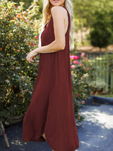 Full Size V-Neck Midi Tank Dress - Trendsi - Flyclothing LLC