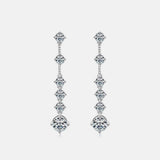 4 Carat Moissanite 925 Sterling Silver Earrings - Trendsi - Flyclothing LLC