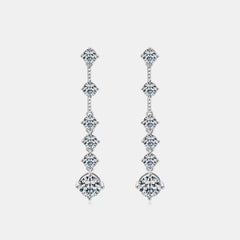 4 Carat Moissanite 925 Sterling Silver Earrings - Trendsi