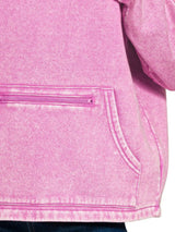 Zenana Fleece Washed High Neck Kangaroo Pocket Sweatshirt - Trendsi - Flyclothing LLC
