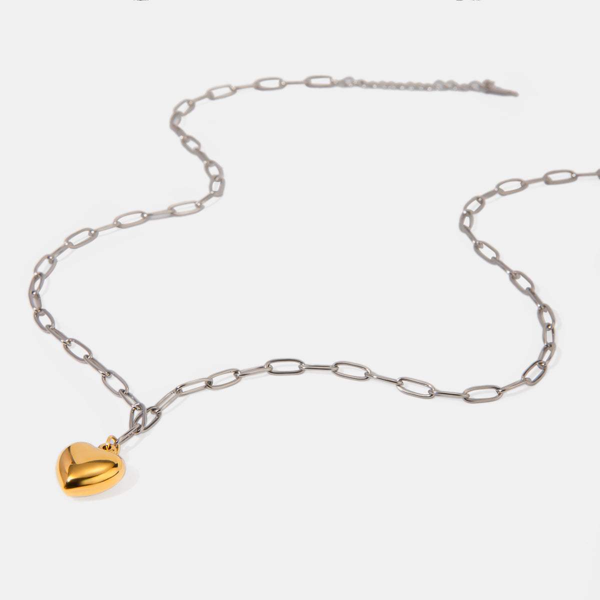 Stainless Steel Heart Pendant Necklace - Trendsi - Flyclothing LLC