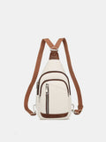 PU Leather Crossbody Bag with Two Detachable Strap - Trendsi - Flyclothing LLC