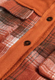 Plaid Button Up Long Sleeve Jacket - Trendsi - Flyclothing LLC