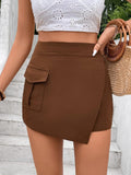 Pocketed High Waist Shorts - Trendsi