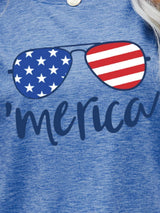 US Flag Glasses Graphic Tee - Trendsi - Flyclothing LLC