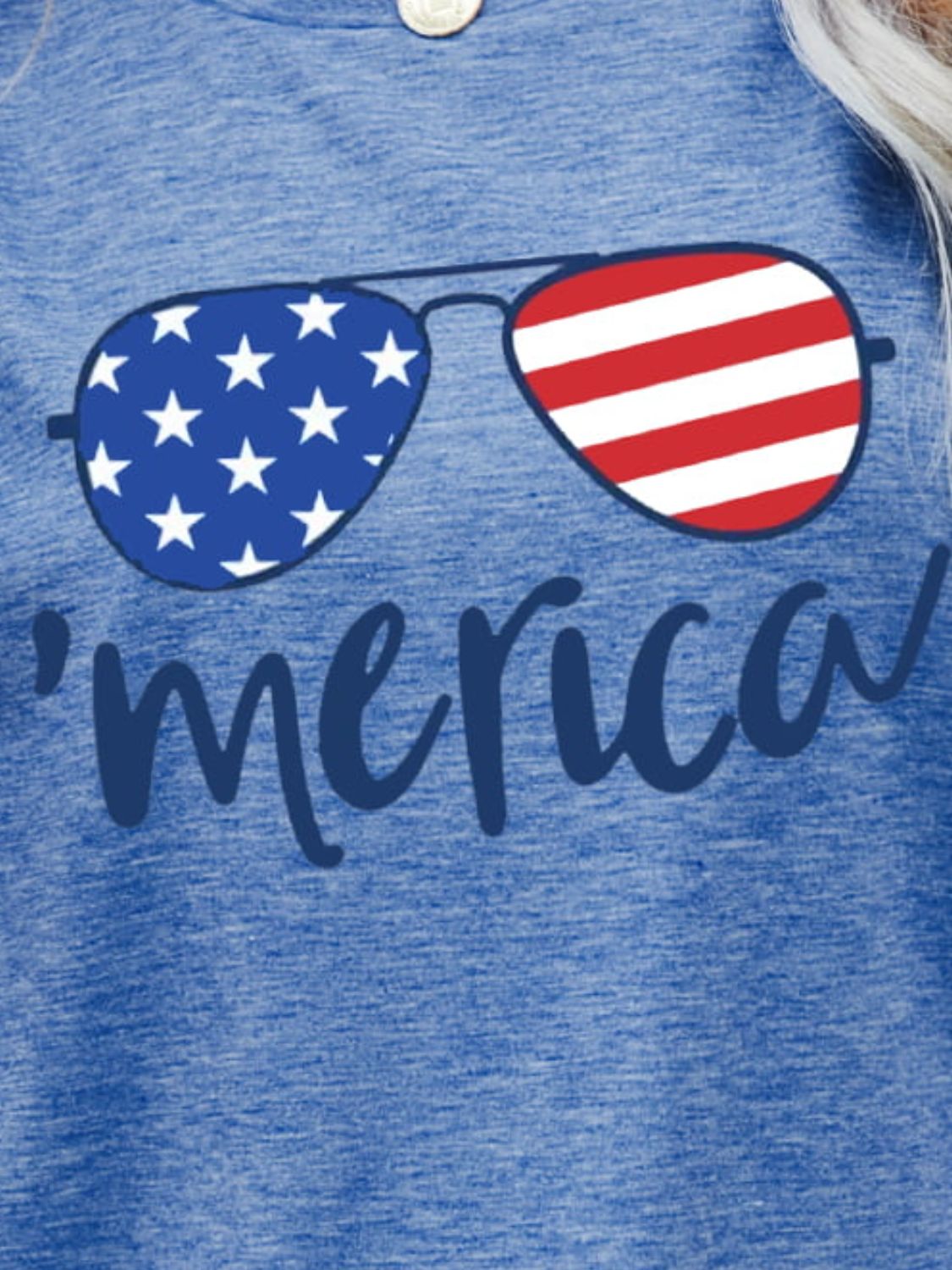 US Flag Glasses Graphic Tee - Trendsi - Flyclothing LLC