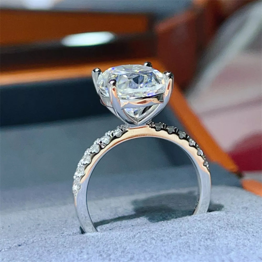 8 Carat Moissanite 925 Sterling Silver Ring - Trendsi - Flyclothing LLC