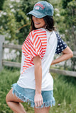 USA V-Neck Short Sleeve T-Shirt - Trendsi - Flyclothing LLC