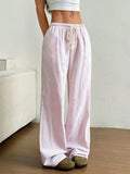 Drawstring Striped Wide Leg Pants - Trendsi - Flyclothing LLC