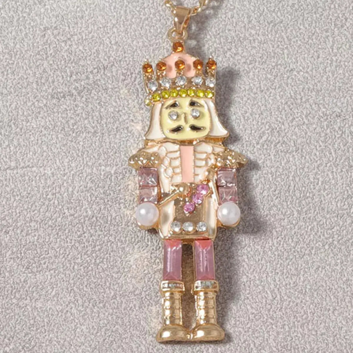18K Gold-Plated Nutcracker Pendant Necklace - Trendsi - Flyclothing LLC