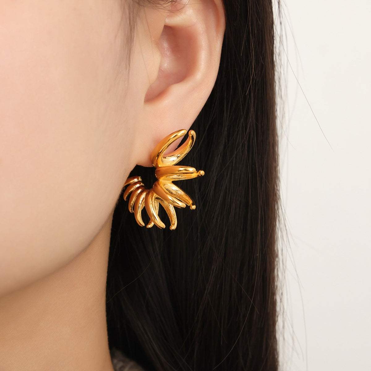 Titanium Steel Irregular Shape Earrings - Trendsi - Flyclothing LLC