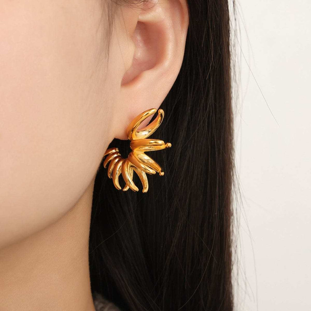 Titanium Steel Irregular Shape Earrings - Trendsi - Flyclothing LLC