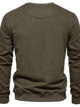 Men's Round Neck Long Sleeve Sweatshirt - Trendsi - Flyclothing LLC