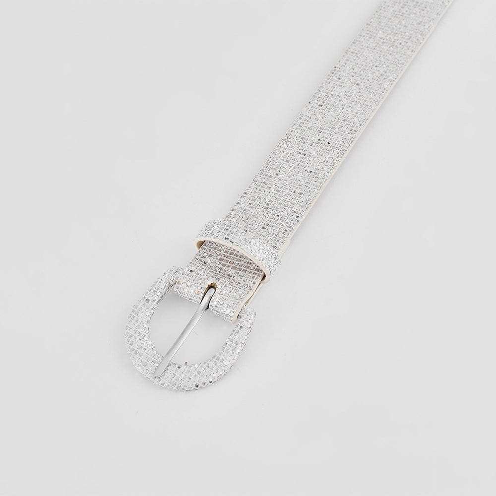 Sequin PU Leather Belt - Trendsi - Flyclothing LLC