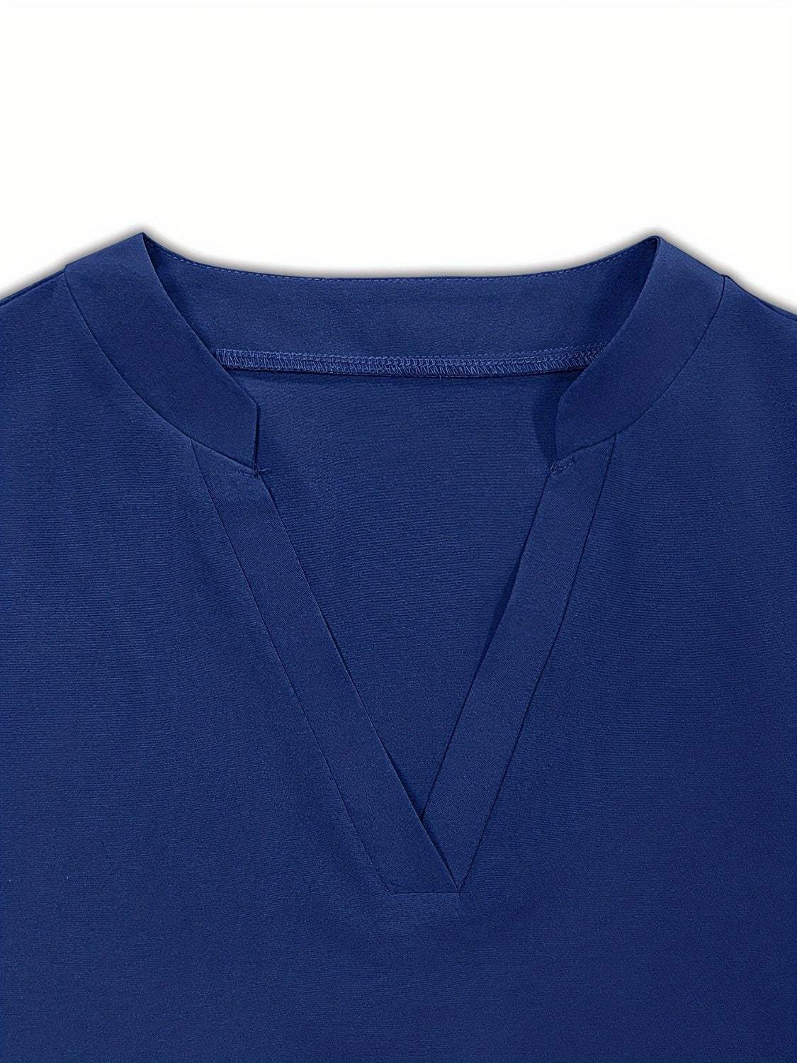 Tiered Notched Half Sleeve Dress - Trendsi - Flyclothing LLC