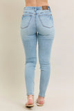 Judy Blue Full Size Mr Tummy Control Vintage Wash Skinny Jeans Plus Size - Trendsi