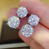 10 Carat Moissanite 925 Sterling Silver Earrings - Trendsi