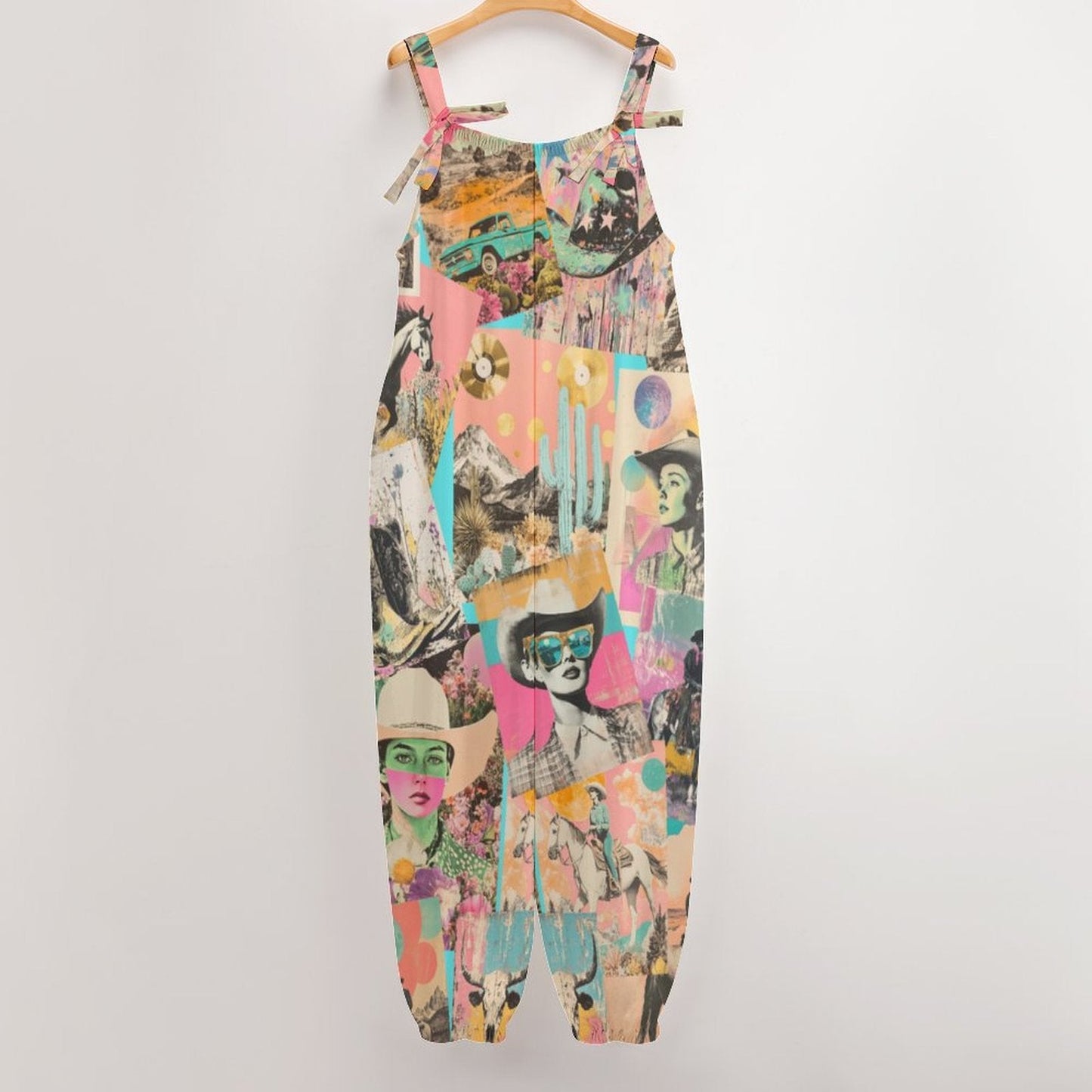 Baha Ranch Pop Western Collage Relaxed Fit Jumpsuit